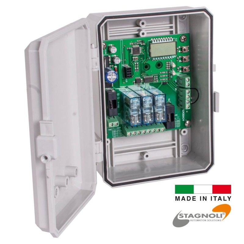Complete Package for Automatically Controlling The Flashing Warning Light With eLoop Radar Detector. Warning Light Controller with Flashing Warning Light/Buzzer and Integrated Antenna, e-Loop Detector Combo | Universal LED warning flashing light, multi-mode, high luminous efficacy and integrated audio buzzer warning sound | Made in Italy