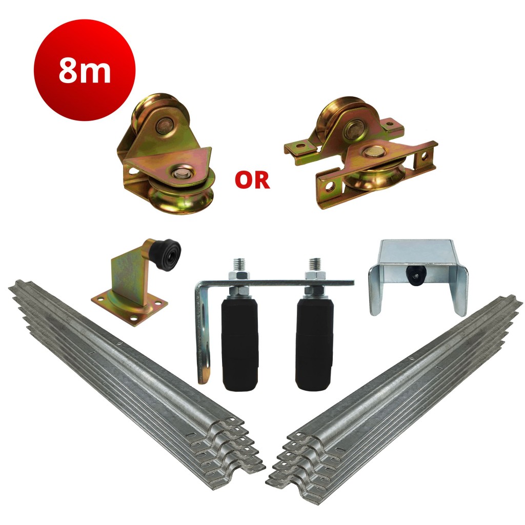 8m Complete Standard Sliding Gate Hardware Kit - Gate & Fencing Hardware