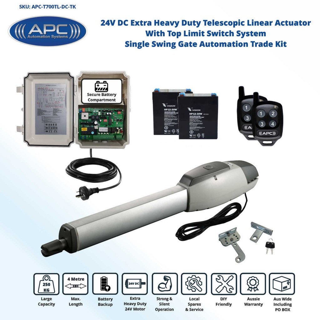 Extra Heavy Duty Telescopic Linear Actuator Kit with Robust Cast Alloy ...