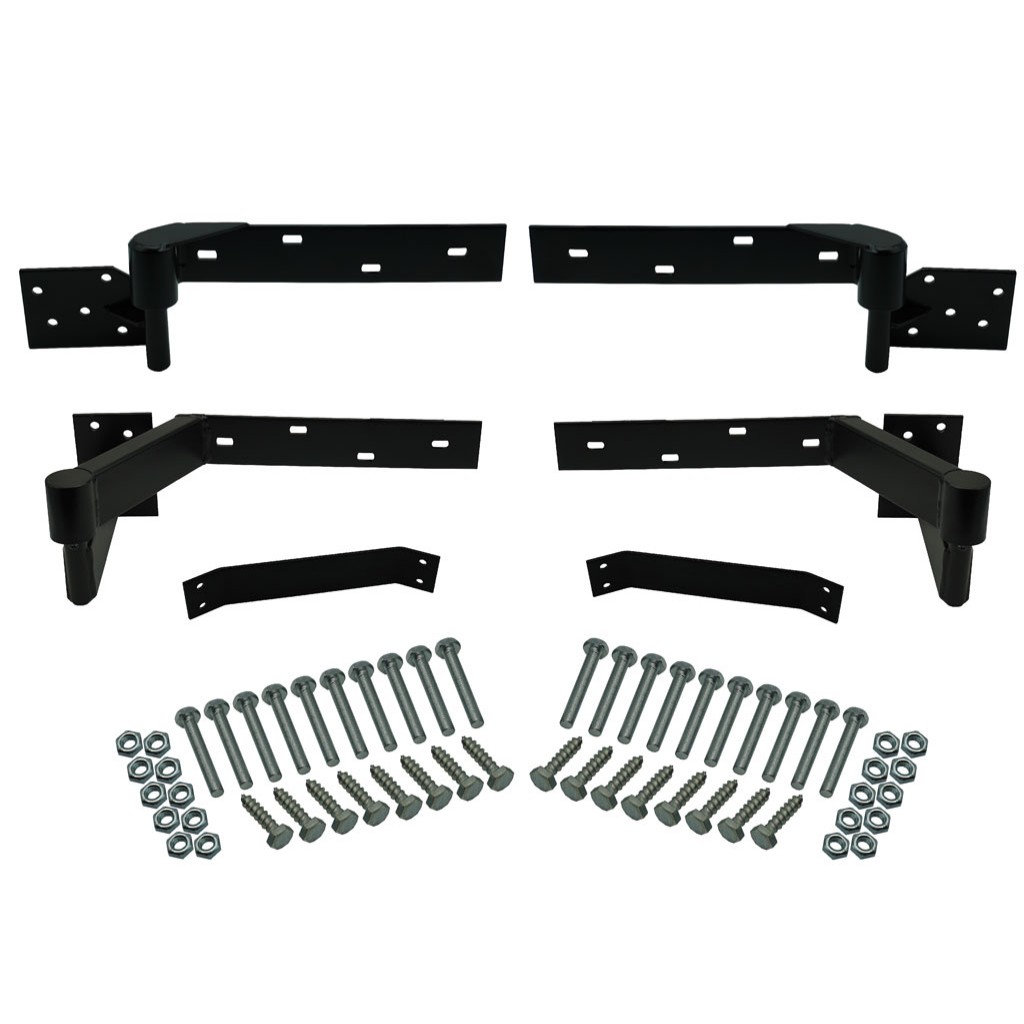 Left and Right Side Heavy Duty Powder Coated Rising Gate Hinges - Gate ...