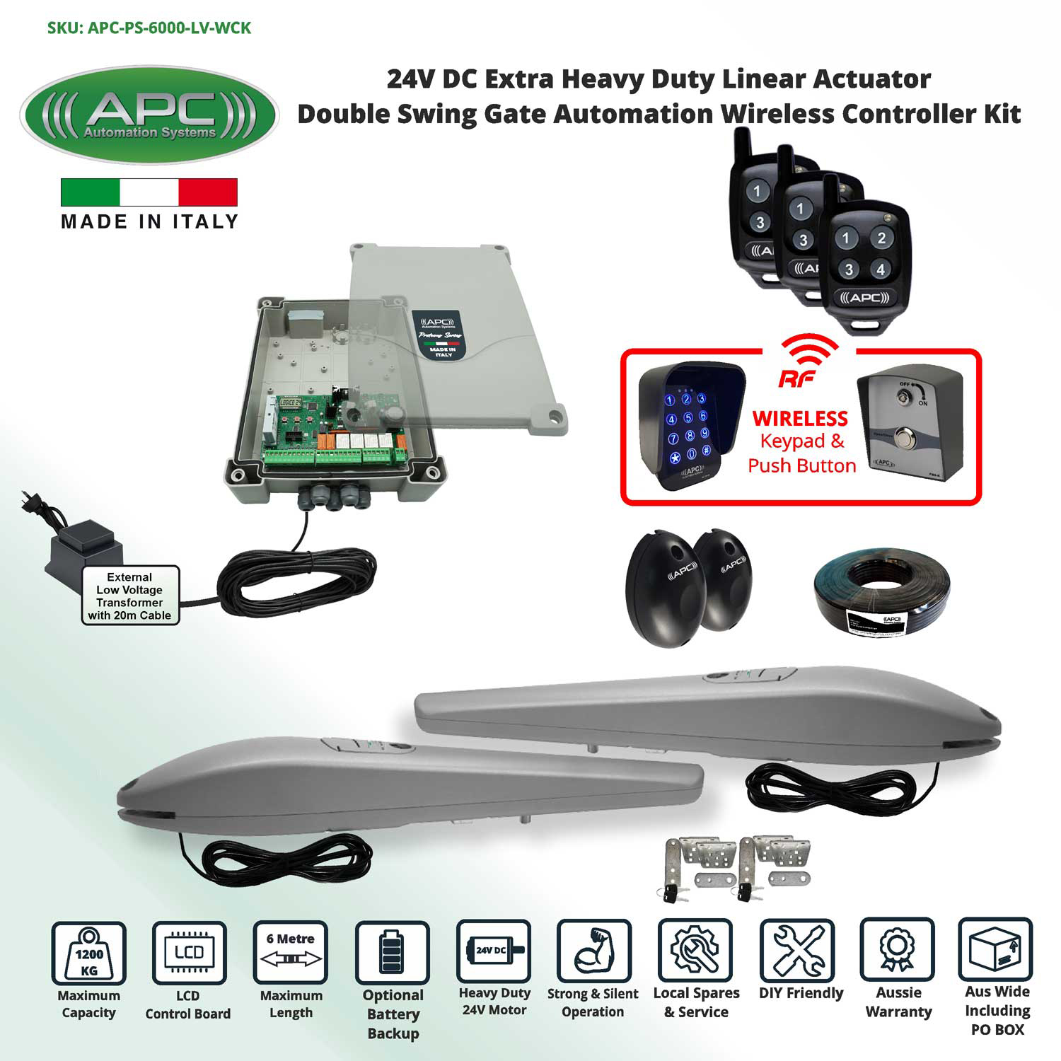 Double Swing Gate Opener, Automatic Motorized Remote Controls Gate, Gate Automation System DIY Kit
