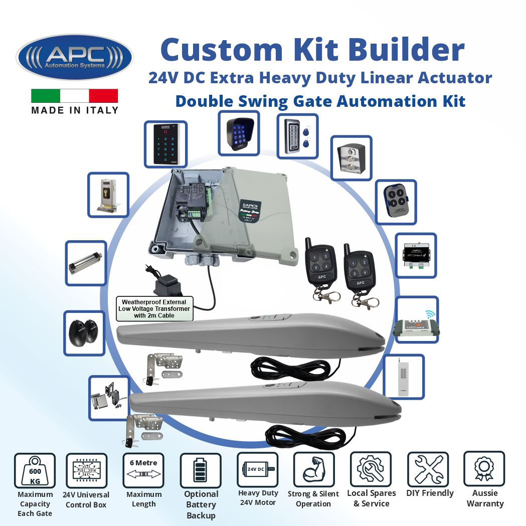 Double Swing Driveway Gate Opener, Automatic Motorized Remote Controls Gate, Gate Automation System DIY Kit