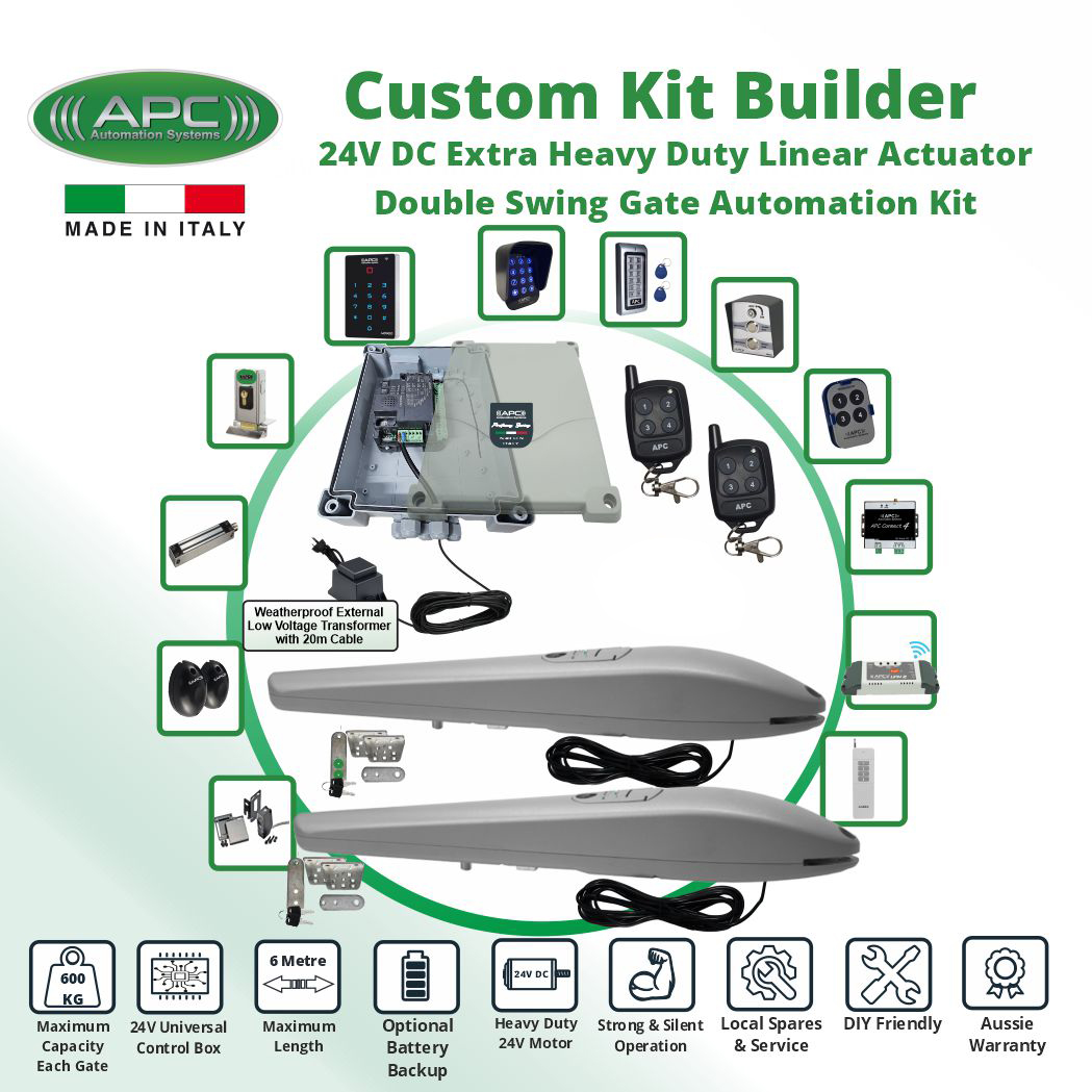 Double Swing Gate Opener, Automatic Motorized Remote Controls Gate, Gate Automation System DIY Kit