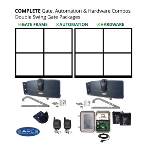 Double Swing Gate and Gate Opener, Remote Controls, Automatic Motorized System