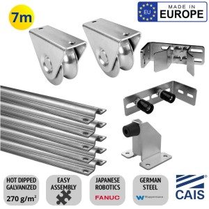 7m Sliding Gate Hardware Premium Kit With Key Components Made in Europe With German Steel
