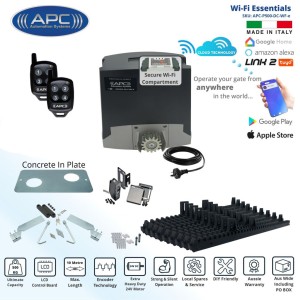 Electric Gate Automation APC Proteous 500 FEATURE RICH Extra Heavy Duty Italian Made Automatic Sliding Gate Opener Wi-Fi Kit with Encoder System