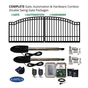 Double Swing Gate and Gate Opener Combo