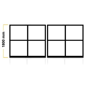 4m (1.8m Height) Double Gate Frame (Two pieces, 2m width, 1.8m height gate frame)