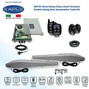 Double Swing Gate Opener, Automatic Motorized Remote Controls Gate, Gate Automation System DIY Kit