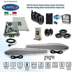 Double Swing Gate Opener, Automatic Motorized Remote Controls Gate, Gate Automation System DIY Kit