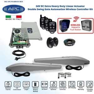 Double Swing Gate Opener, Automatic Motorized Remote Controls Gate, Gate Automation System DIY Kit
