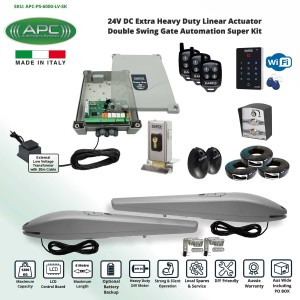 Double Swing Gate Opener, Automatic Motorized Remote Controls Gate, Gate Automation System DIY Kit