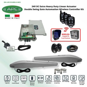 Double Swing Gate Opener, Automatic Motorized Remote Controls Gate, Gate Automation System DIY Kit