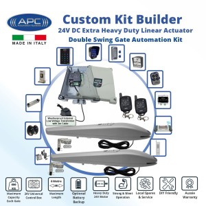 Double Swing Driveway Gate Opener, Automatic Motorized Remote Controls Gate, Gate Automation System DIY Kit