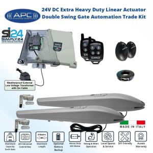 Double Swing Driveway Gate Opener, Automatic Motorized Remote Controls Gate, Gate Automation System DIY Kit